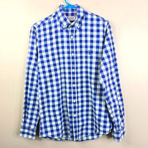 El Ganso Mens Checkerboard Print Long Sleeve Button Down Shirt EU 37 US Medium